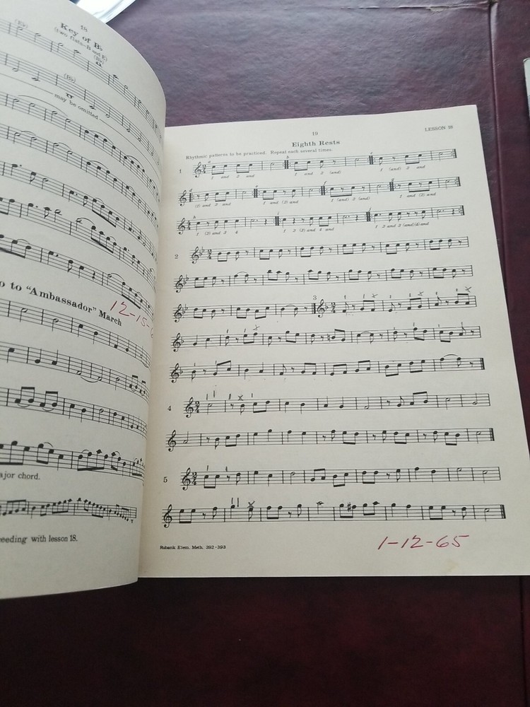 Vintage Rubank 1934 Elementary Method & 1940 Advanced Method For Saxophone