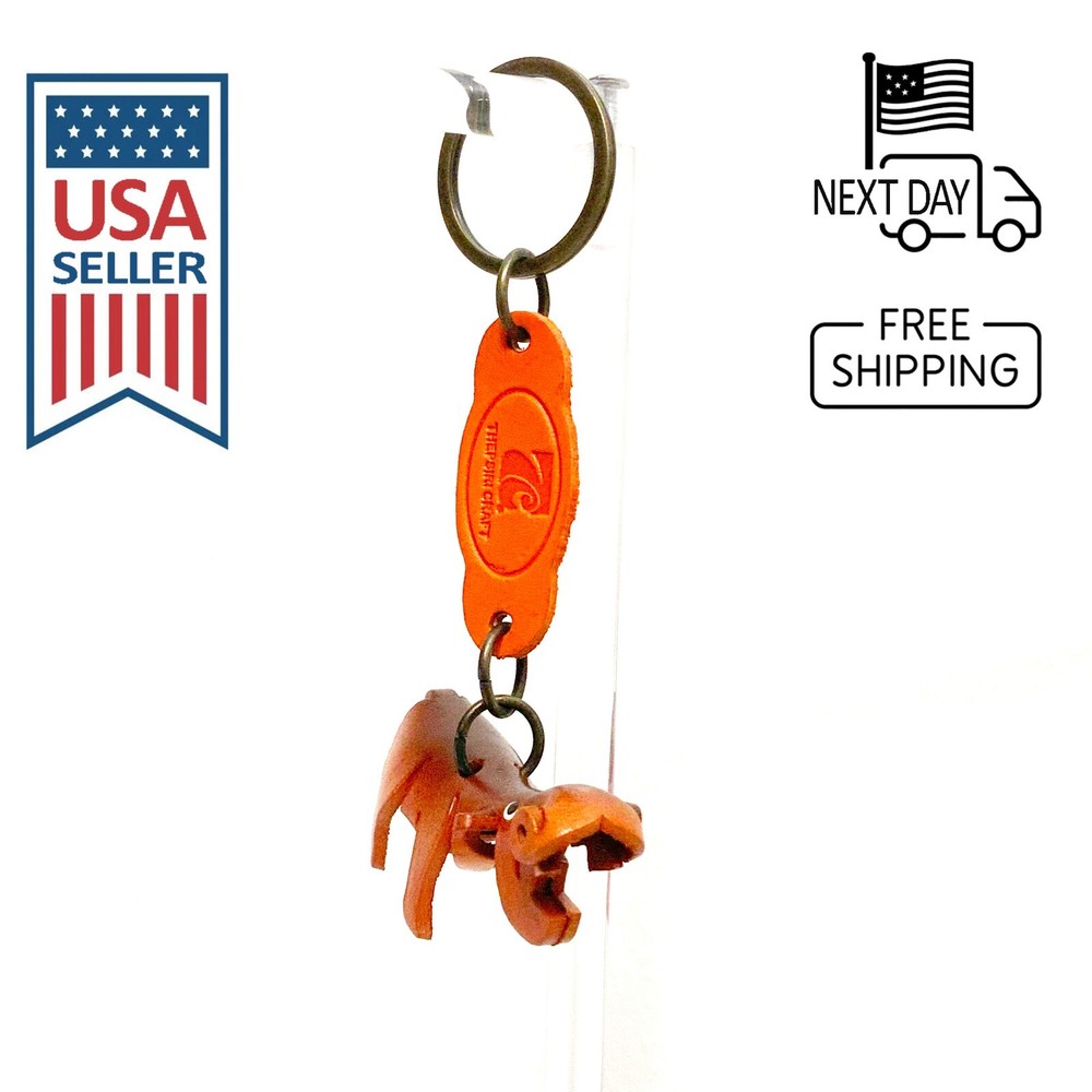 Hippo Handmade Leather Keyring