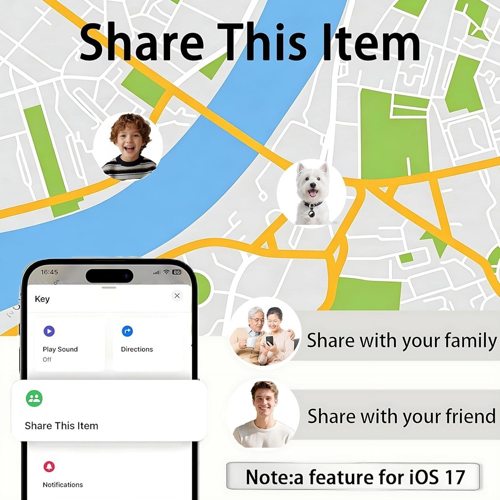 2pc Black+White Tracker Tags Bluetooth Smart Tags Key Finder Tracking for Wallet