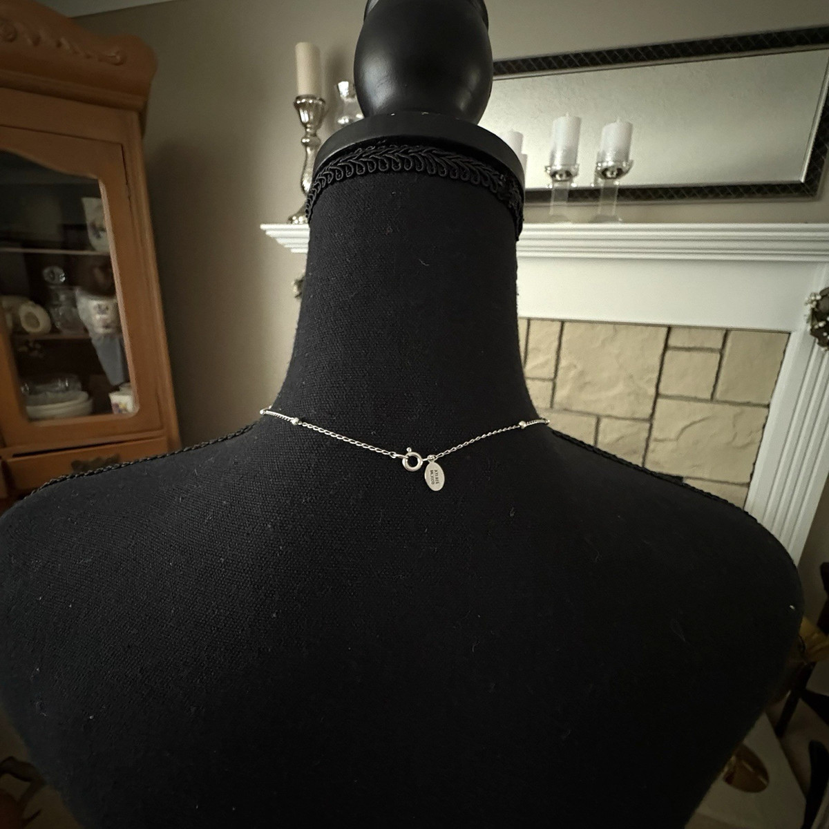 ATI Mexico 925 Sterling Silver Rosary Necklace 12" Guadalupe Medal