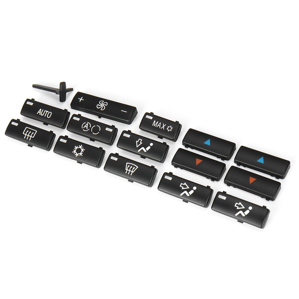 For BMW E39 E53 X5 Replacement Push Button Caps Climate Control Panel Set