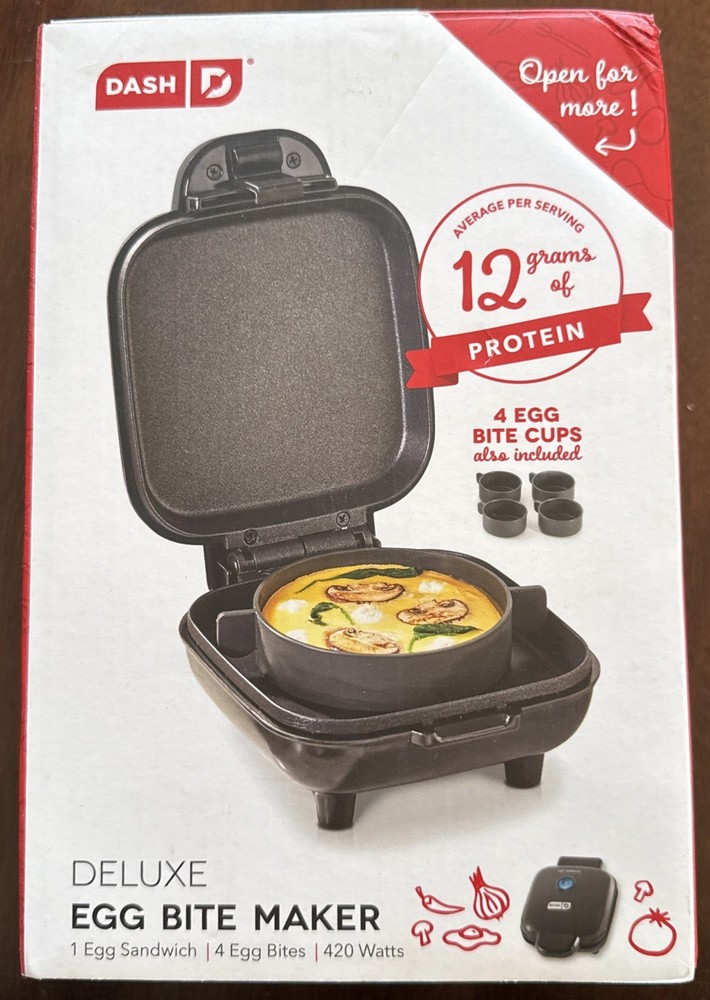 Dash Deluxe Egg Bite and Egg Sandwich Maker NEW in Box