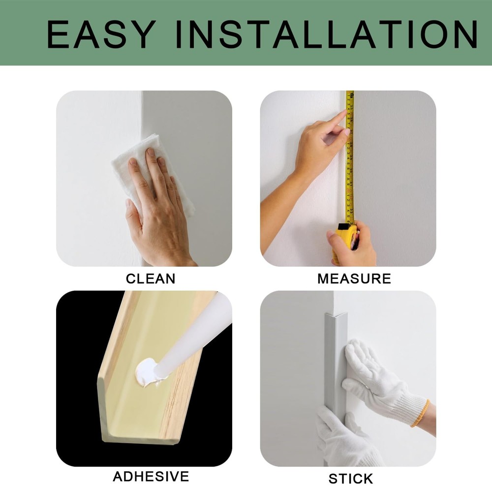 6Pcs 48" Wall Corner Protector,Pre-Cut Wall Corner Protector Guard Protection...