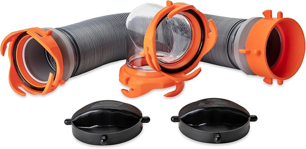 3-Foot Super Heavy-Duty Tote Tank Sewer Hose Kit | 18mil HTS Vinyl (39645)