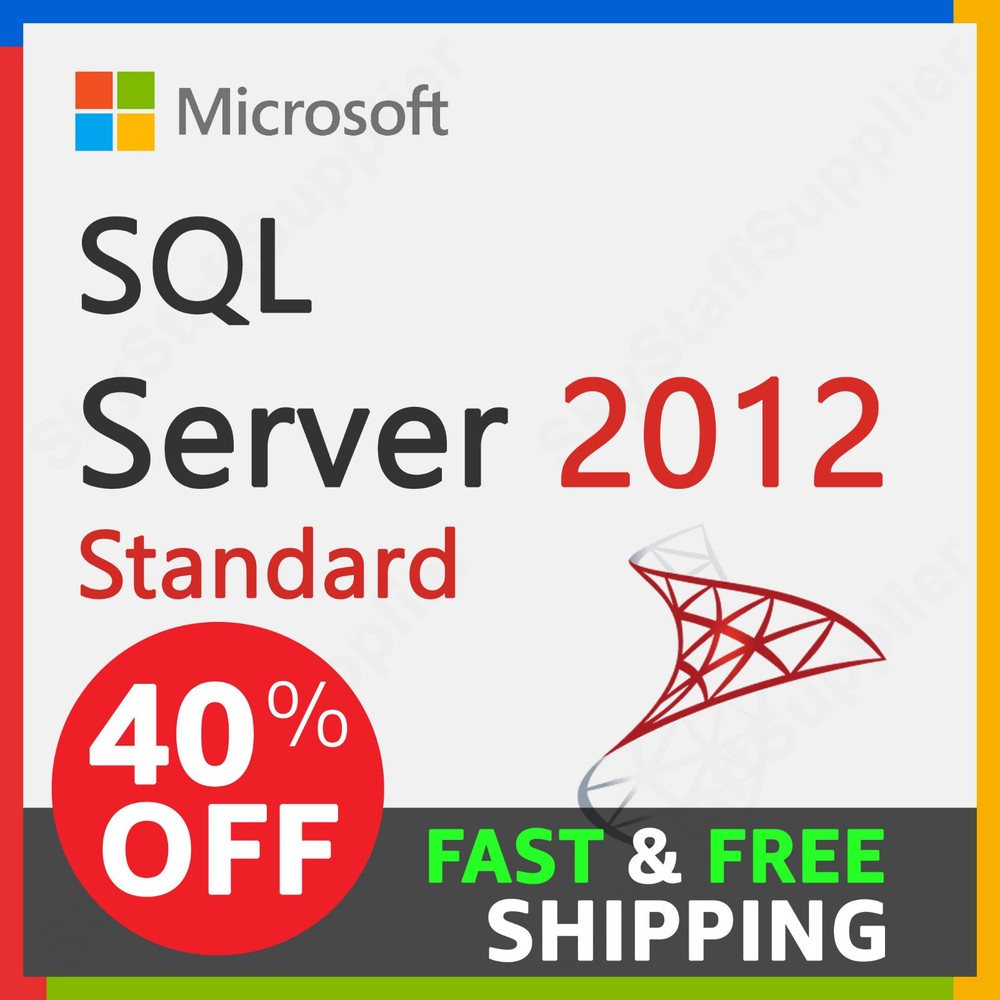 Microsoft SQL Server 2012 Standard Edition (Retail) - Full Version License - NEW