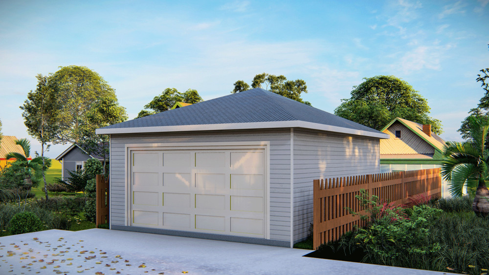 20’x25’ Garage Plans – Includes Floor Plan, Elevations, Sections, Foundation