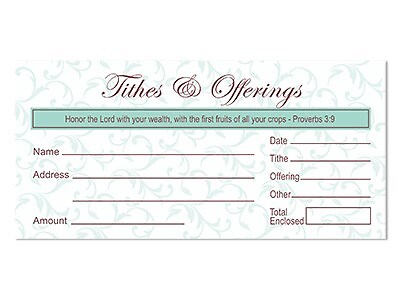 OFFERING ENVELOPE-TITHES & OFFERINGS (PROVERBS 3:9) (PACK OF 100)