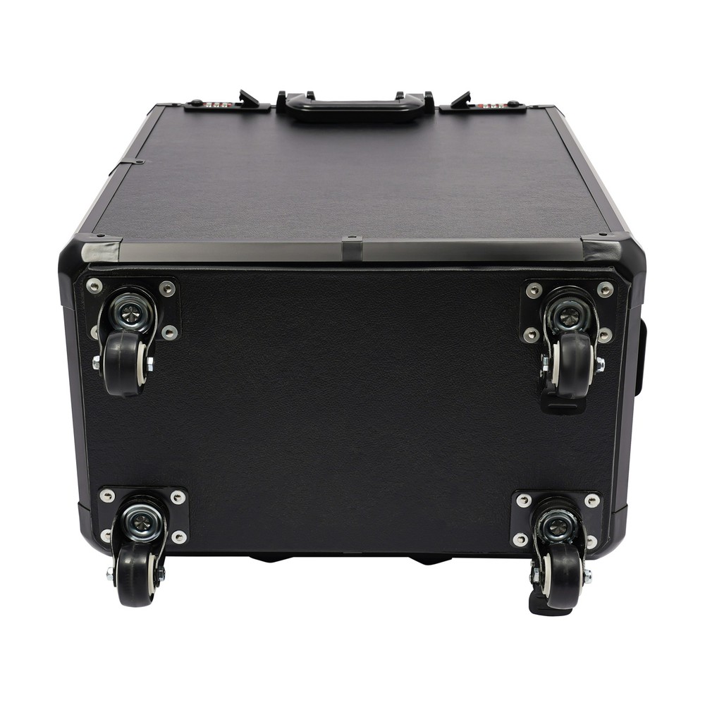 Rolling Makeup Case, Makeup Case with 4 Universal Wheels Combination Lock