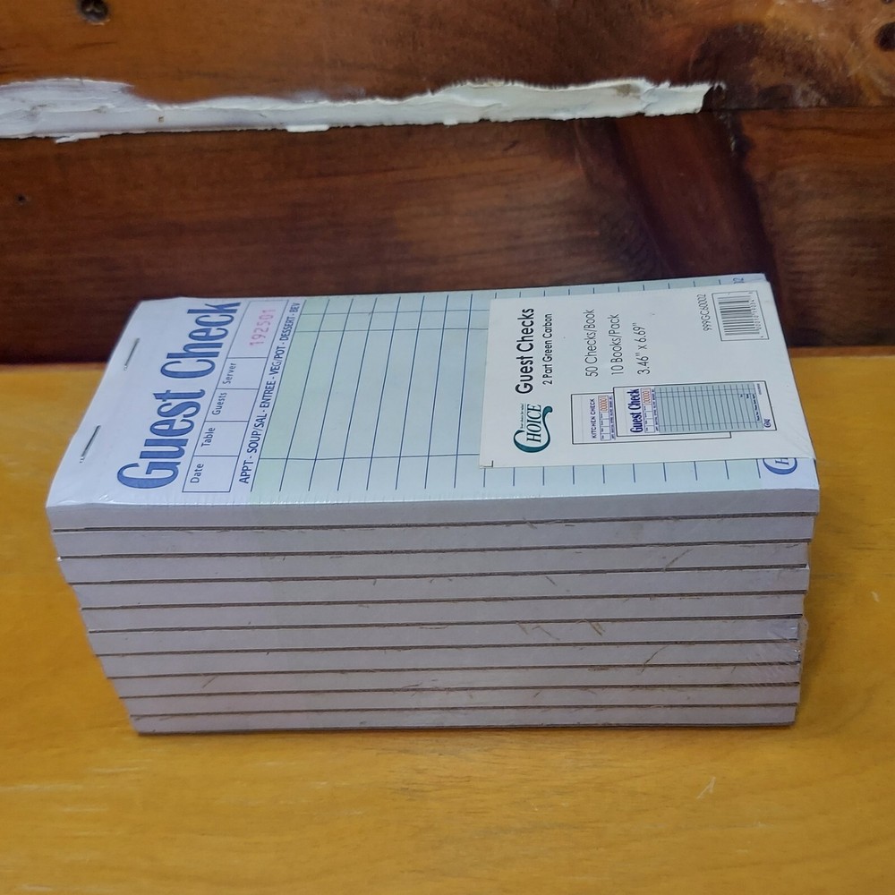 Guest Check Bundle Of 10 Pads