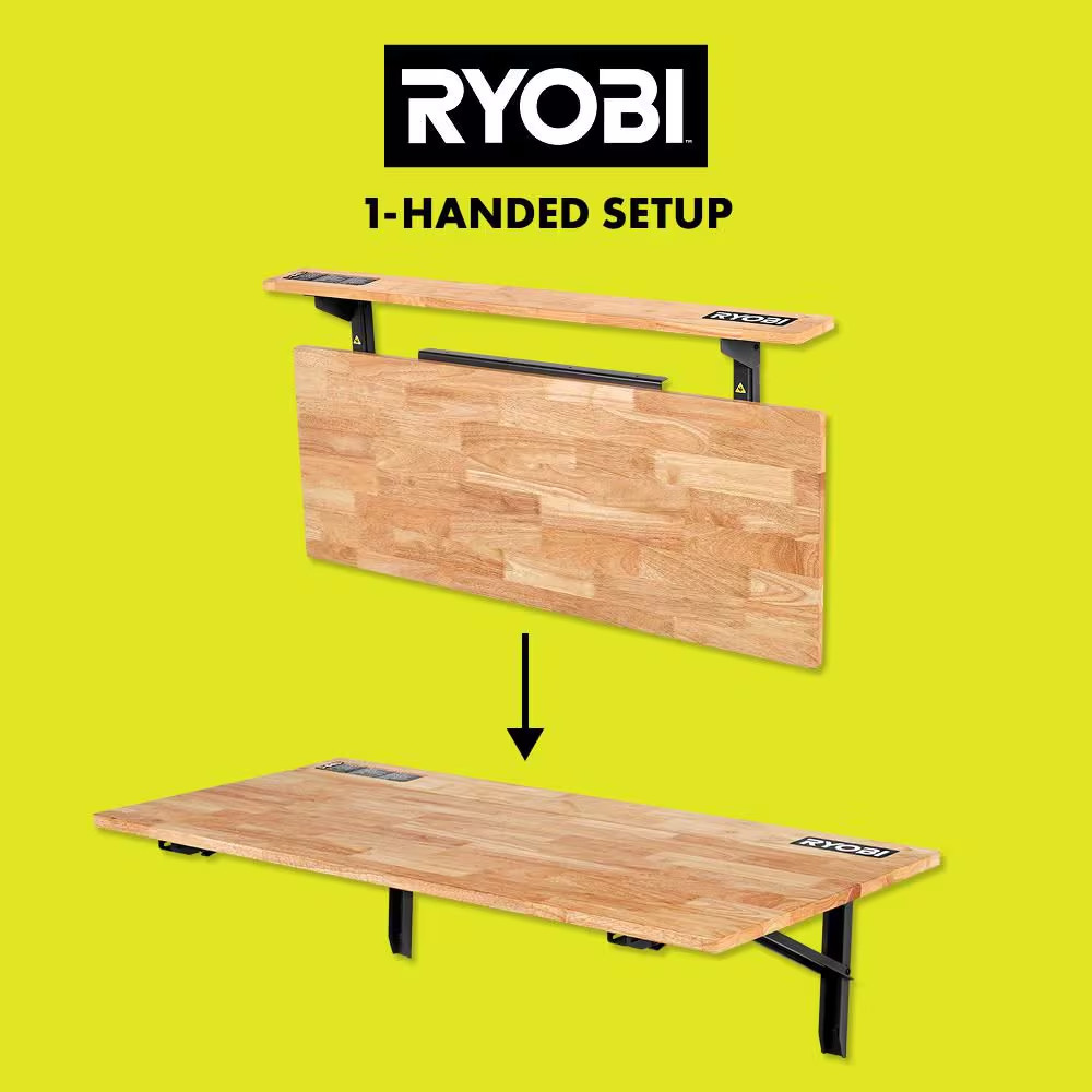 Stowaway Wall Mounted Folding Workbench Table