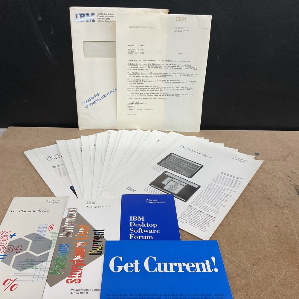 IBM Desktop Software Platinum Series Information Package Vintage Computing