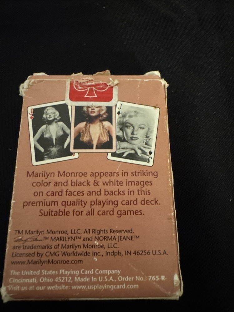 Marilyn Monroe Playing Cards Pink