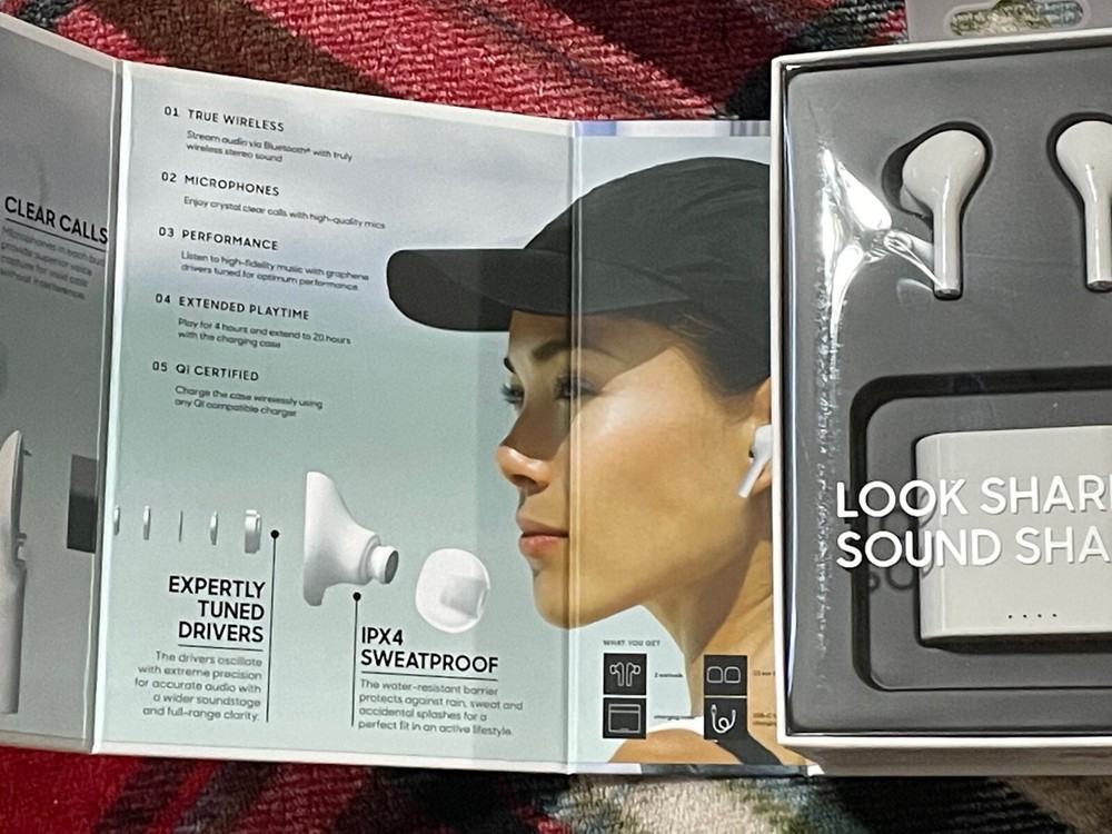 Sharper Image True Wireless Earbuds - New in Box