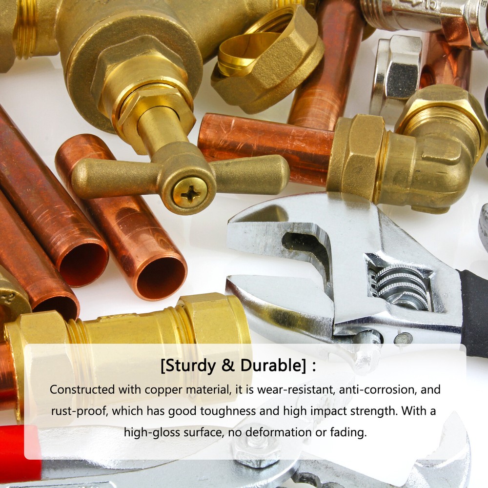 5Pack 3/8" ID 90 Degree Copper Pipe Fitting Copper Elbow Adapter