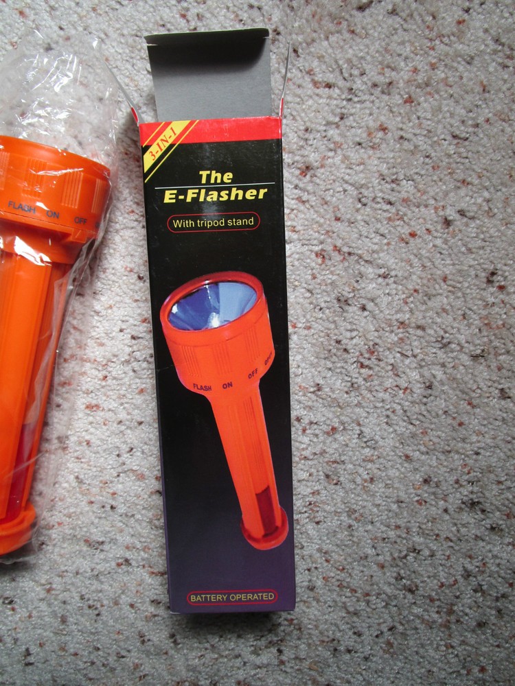 2 new The E-Flasher Flashlight with Tripod Stand - use as a HALLOWEEN flashlight
