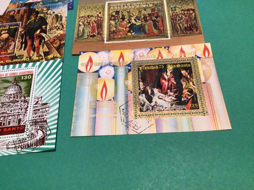 Navidad on stamps 7 stamp sheets A20257