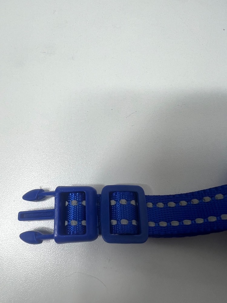 Small Nylon Dog Harness Adjustable blue ocean waves with blue leash size M