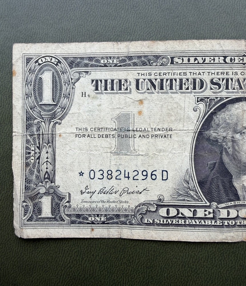 **STAR** 1957 One Dollar Bill ($1) Silver Certificate Star Note