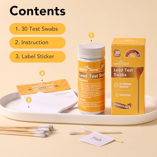 Lead Test Kit – 30 Rapid Testing Swabs with 30‑Second Colour‑Change Results.