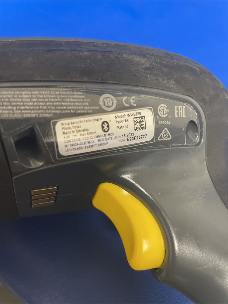 ORIGINAL Wasp WWS750 Barcode Scanner /TESTED / NO CABLE