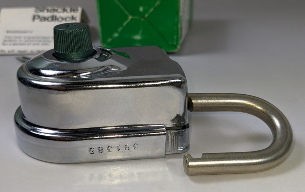 Sargent & Greenleaf Key Changing Combination Padlock 8077AB 1989 High Security
