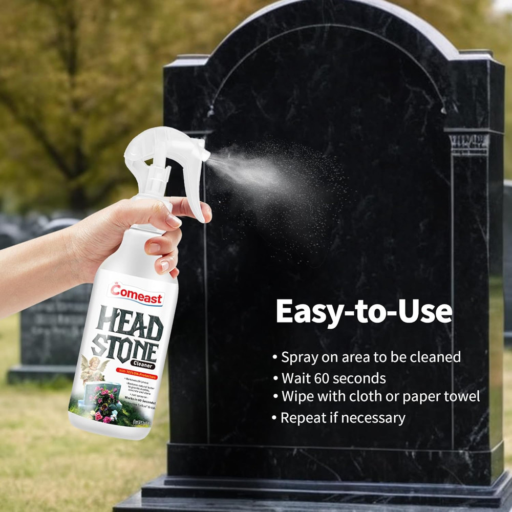 Headstone Cleaner for Graves Cemetery Gravestone Tombstone Cleaner Solution