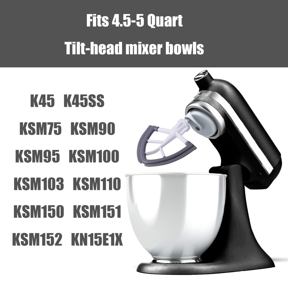 Flex Edge Beater for KitchenAid,Mixer Attachement Compatible With KitchenAid,...