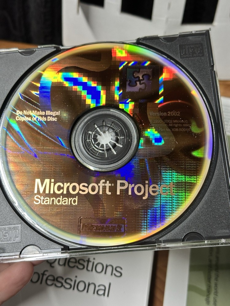 VINTAGE: Microsoft Project Standard 2002 - Complete Package - Big Box - CD
