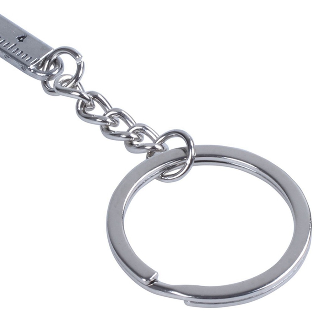 6X Silver Simulation Vernier Caliper Model Ruler Slide Keychain O1V27909