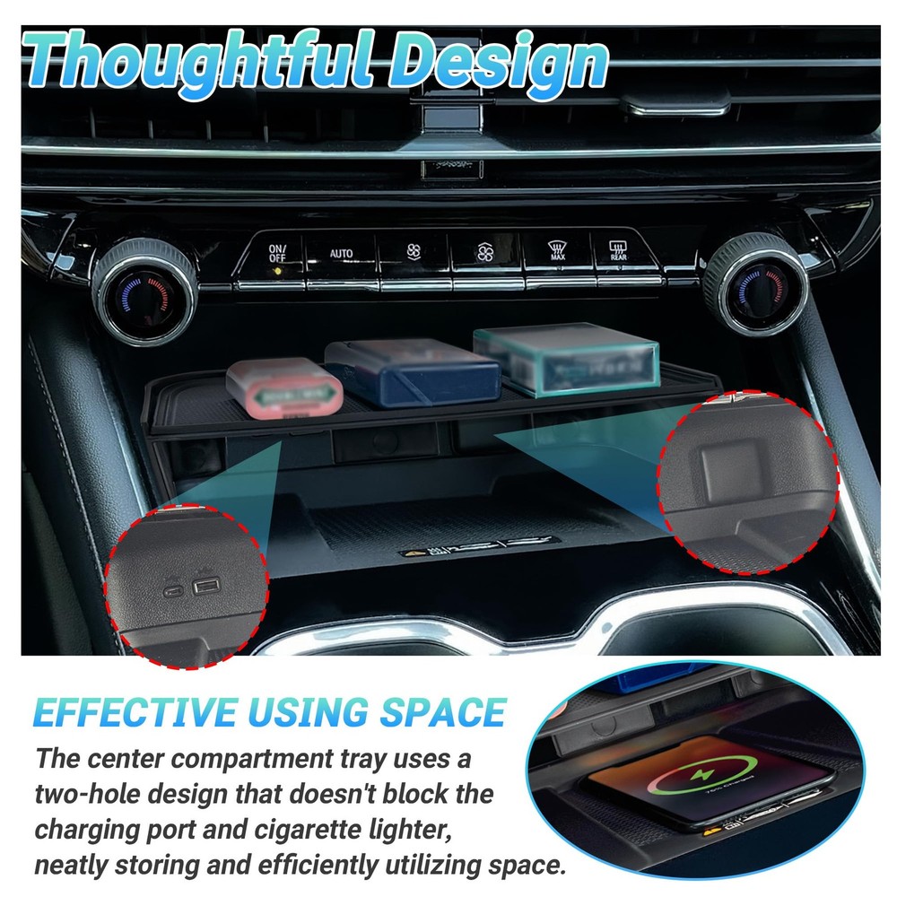 Center Console Organizer for 20242026 Chevy Traverse | Storage Box Insert Tray