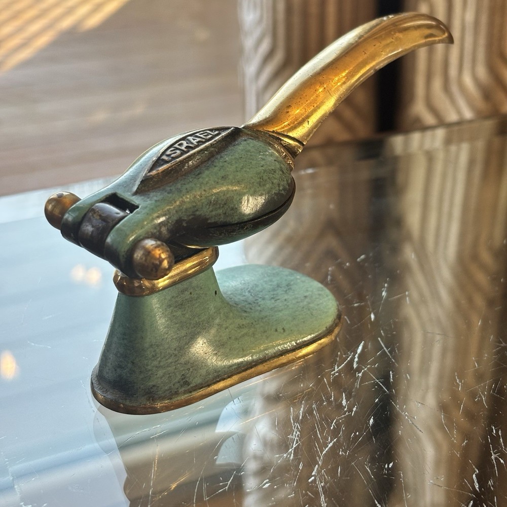 Vintage Brass Enameled Nutcracker, Made in Israel