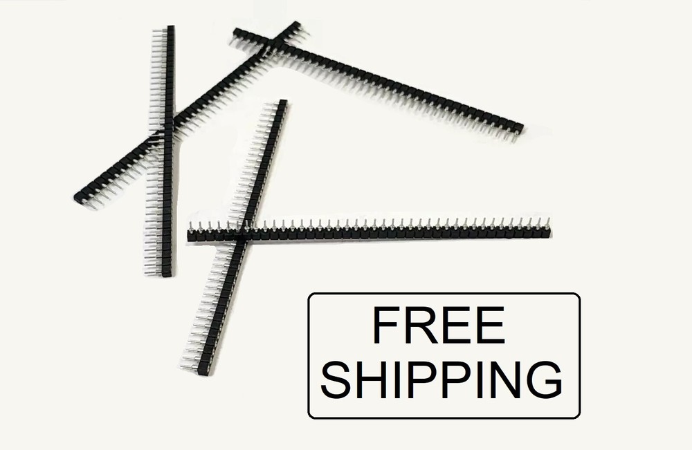 (5x)  Samtec SS-140-G-2  - 40 Pin Single Row Header Socket Strips - Break Away