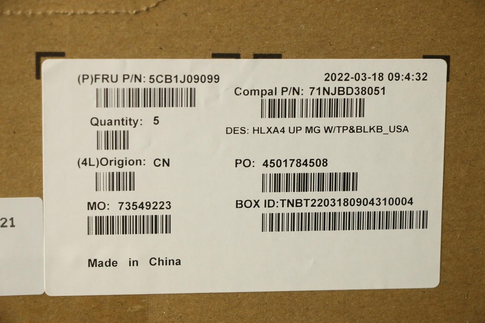 5CB1J09099 Upper Case ASM_USA ENG C21DH MGBL