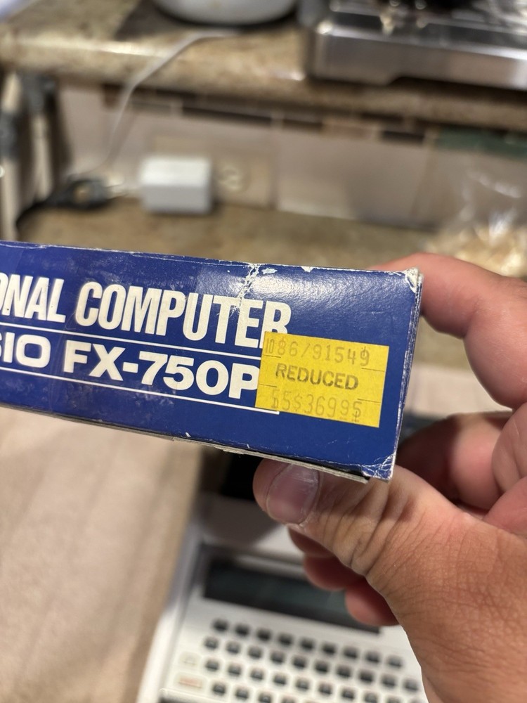 Casio FX-750P Programmable Computer w/ 2 RAM Cards Tested + Box