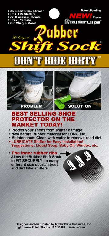 Rubber Shift Sock Boot and Shoe Protector Shift Cover