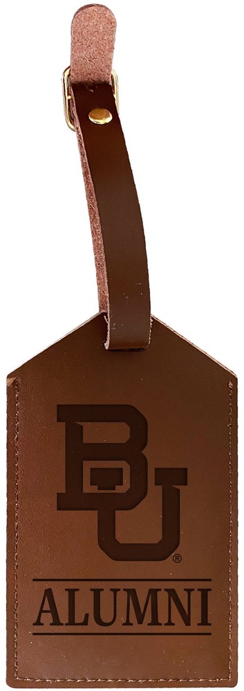 Baylor Bears Engraved Leather Luggage Tag (Multiple Designs)