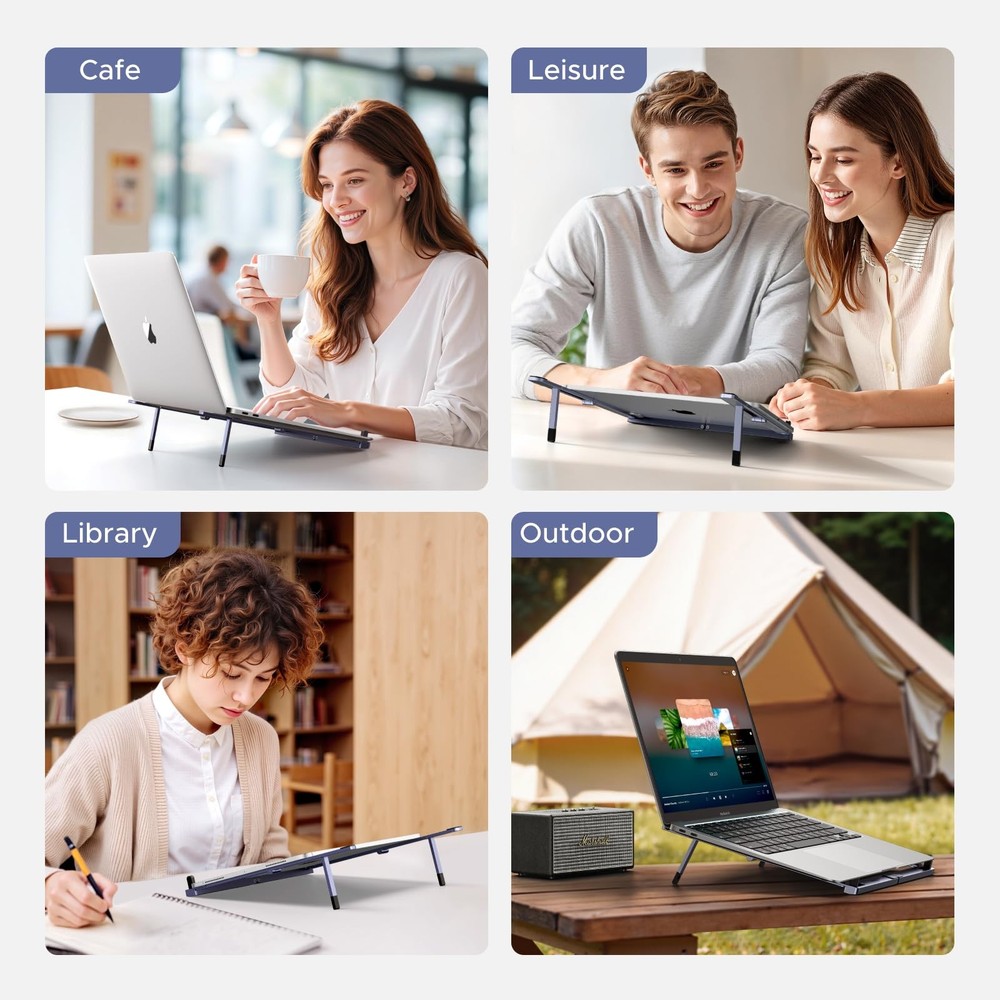 UGREEN Portable Laptop Stand, Foldable & Compact Aluminum Computer Stand...