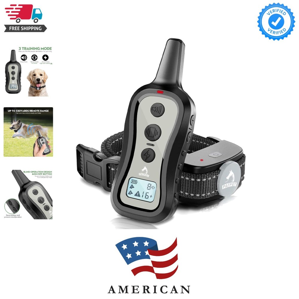 Dog Training Collar Shock Collar with Remote - 3 Training Modes, Beep, Vibrat...