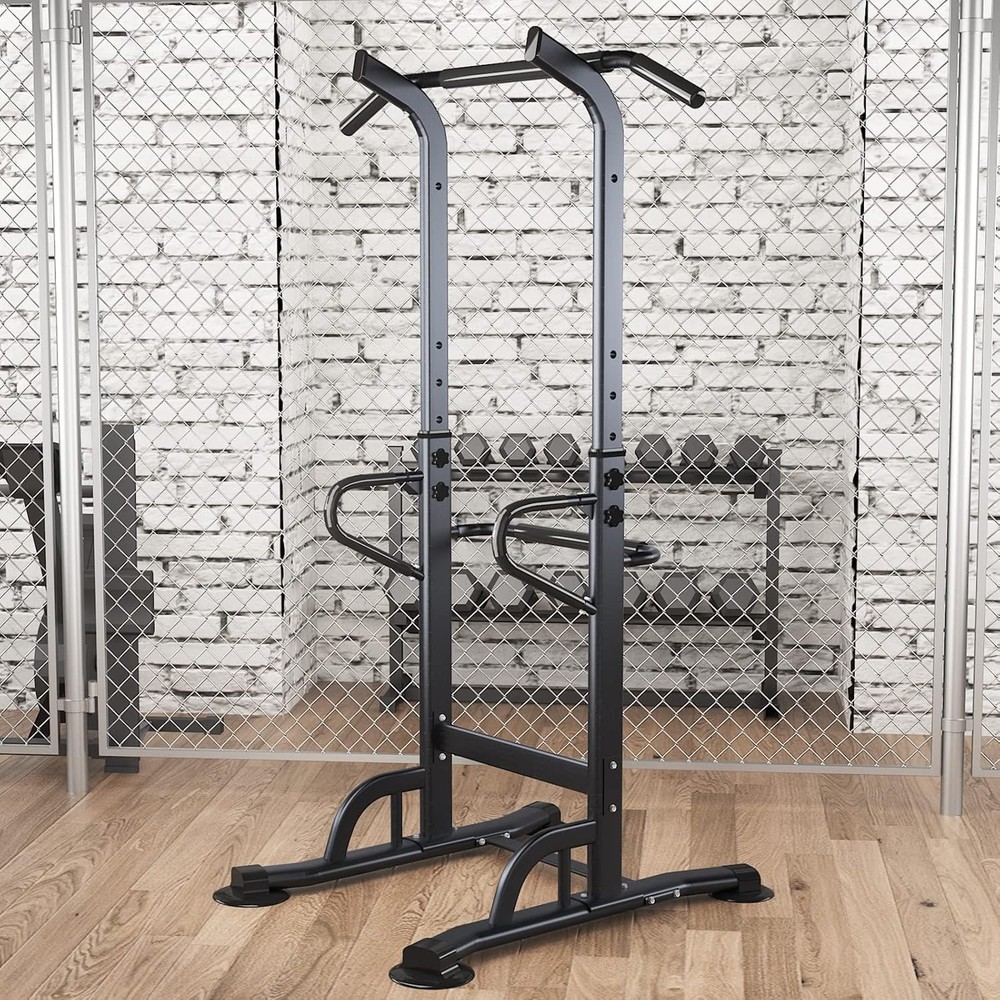 Power Tower Adjustable Height Pull Up & Dip Station Multi-Function Home Strength