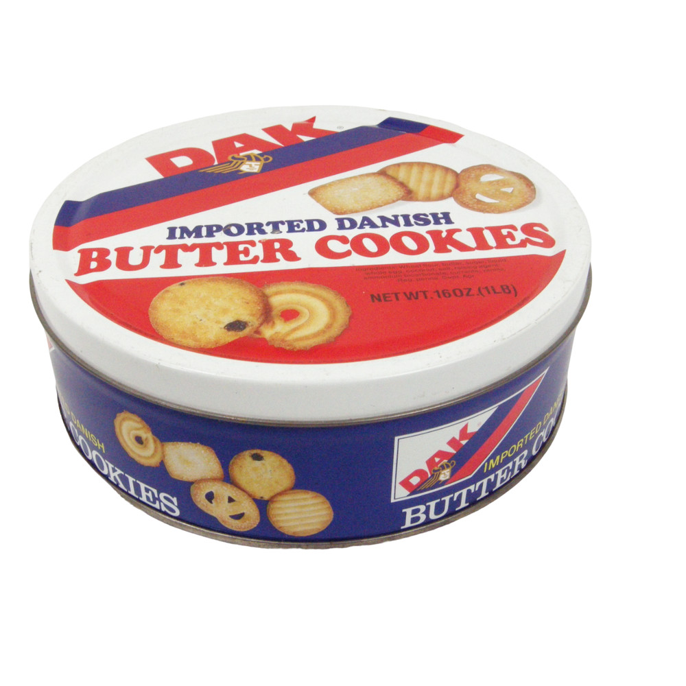 DAK Imported Danish Butter Cookies 16oz Tin - VINTAGE