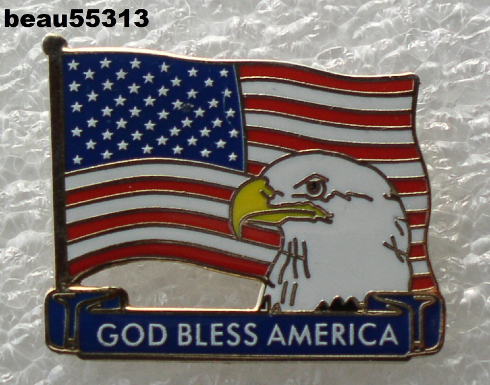 ⭐GOD BLESS AMERICA UNITED STATE FLAG EAGLE VEST JACKET PIN
