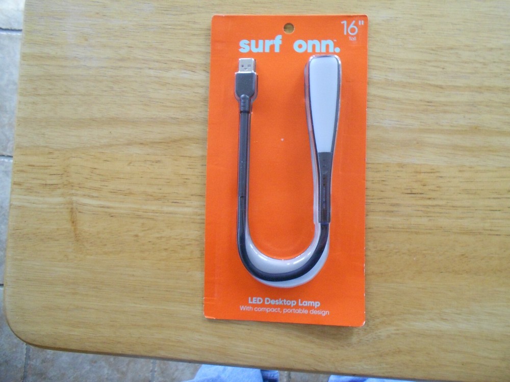 NEW! Surf Onn Led USB Desktop Lamp 16"Tall Compact Portable Design Touch Control