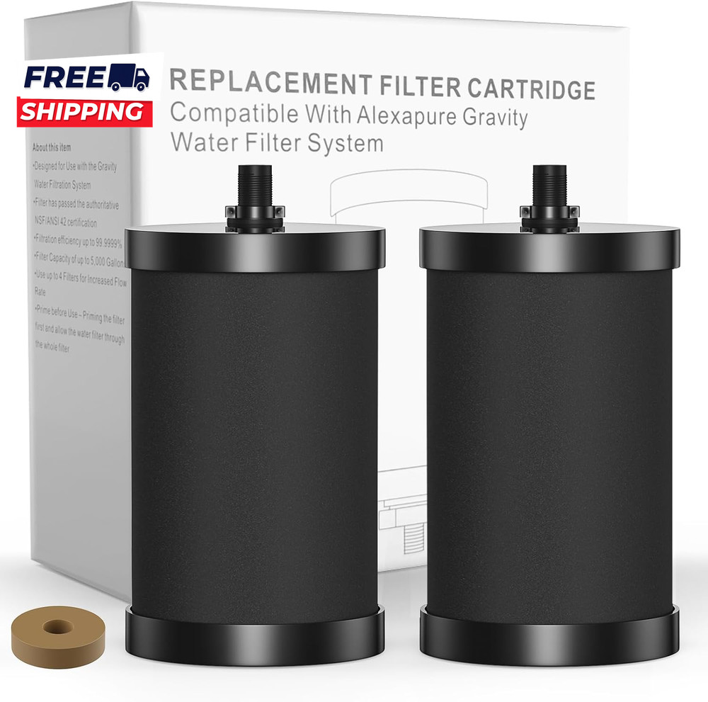 Alexapure 2387 Pro Water Filter Replacement  3-Stage Filtration Reduces Chlorine