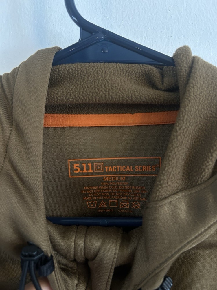 5.11 Tactical Series Brown Polyester Jacket Unisex Adults Medium Regular Size