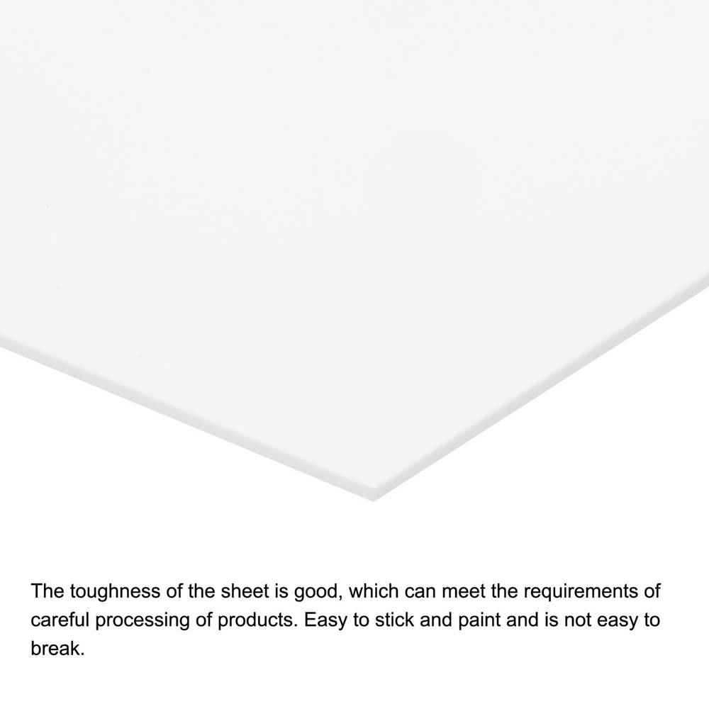 ABS Plastic Sheet 12" x 8" x 0.06" ABS Styrene Sheets White 2 Pcs