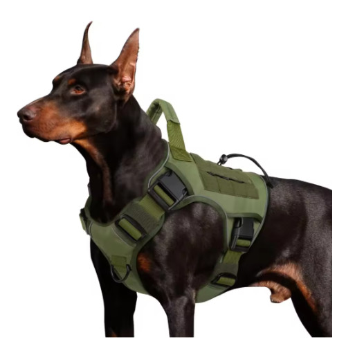 Tactical Dog Harness with Handle – Heavy Duty No-Pull Pet Vest with Adjustable