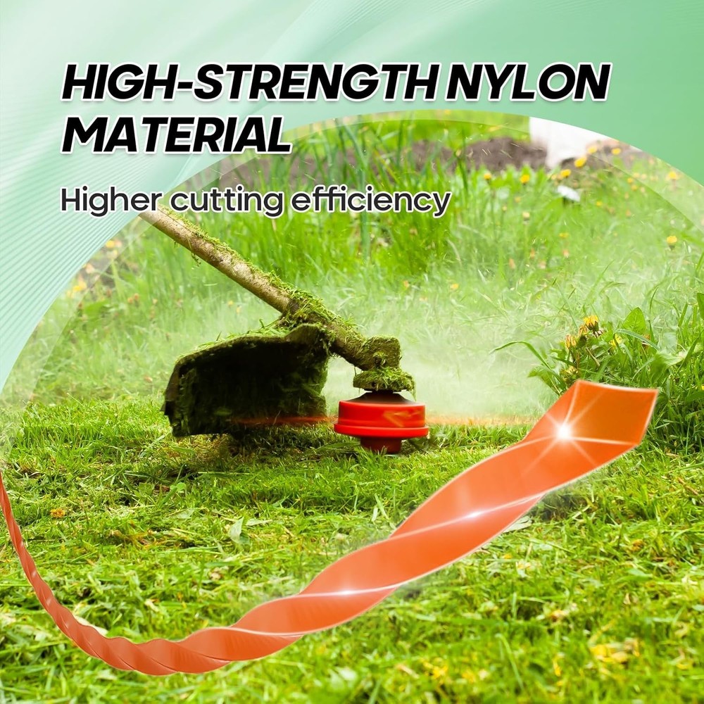 String Trimmer Line .095", 150 Feet Weed Eater String, Twisted Trimmer Line for
