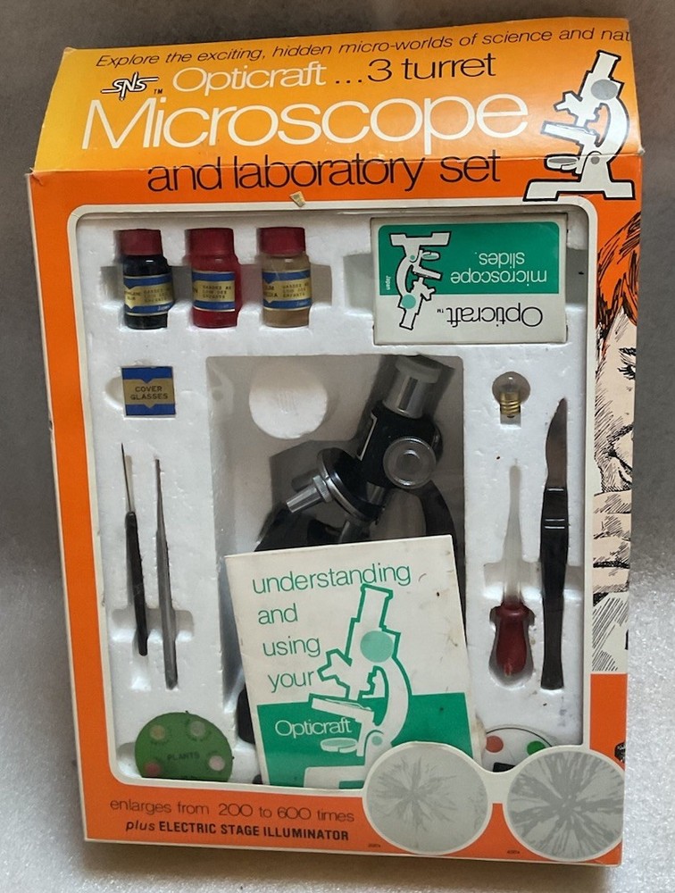 Opticraft 3 Turret Microscope and Laboratory Set