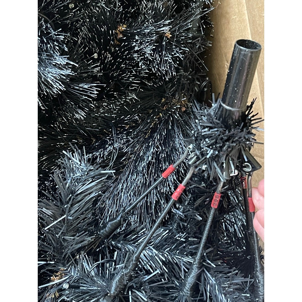 6 Feet Tall Black Artificial Halloween Christmas Tree
