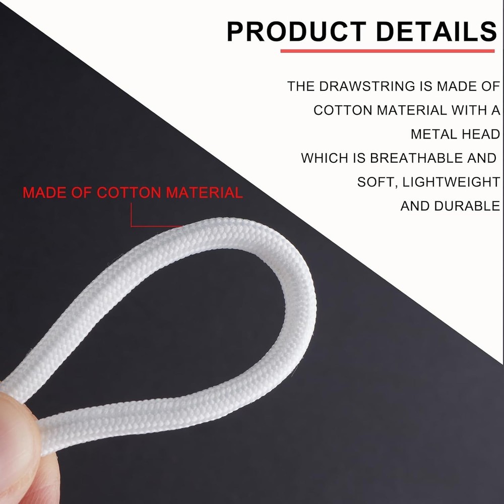 Hoodie String Replacement, Drawstring Replacement for Sweatpants, Shorts, Pants,